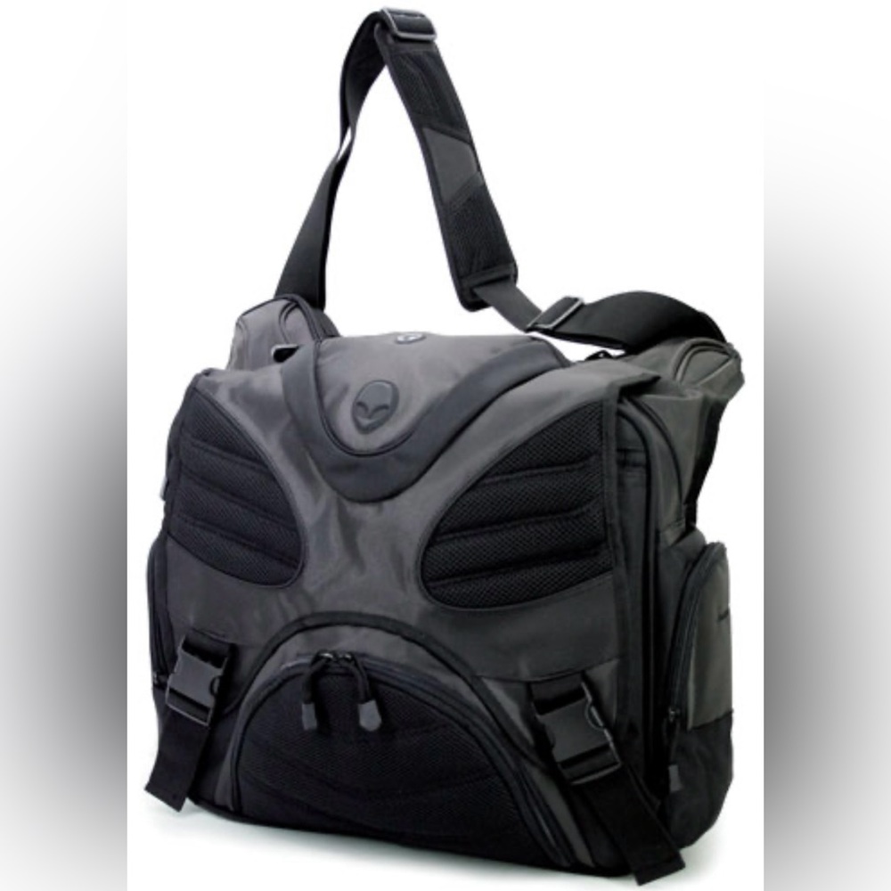 Alienware Black Laptop Messenger Bag for Men